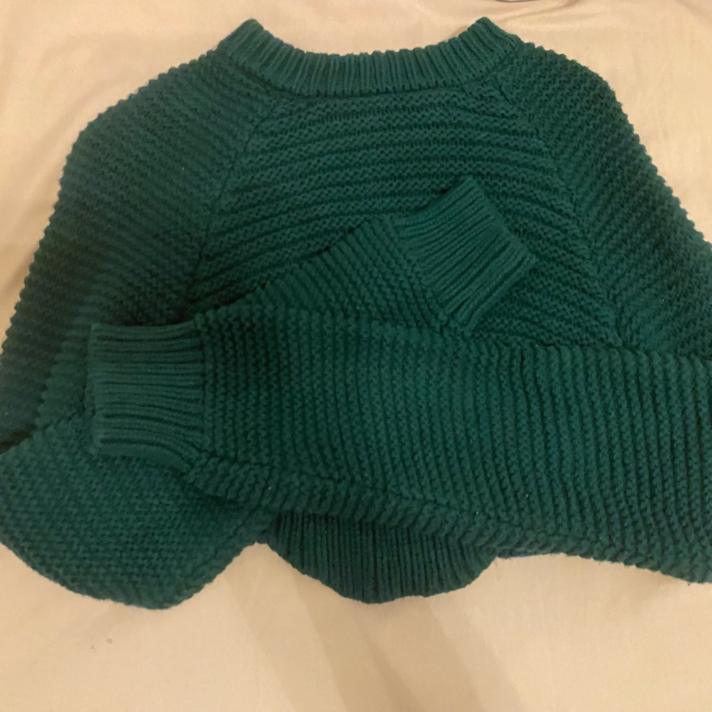 Emerald Green Cropped Sweater